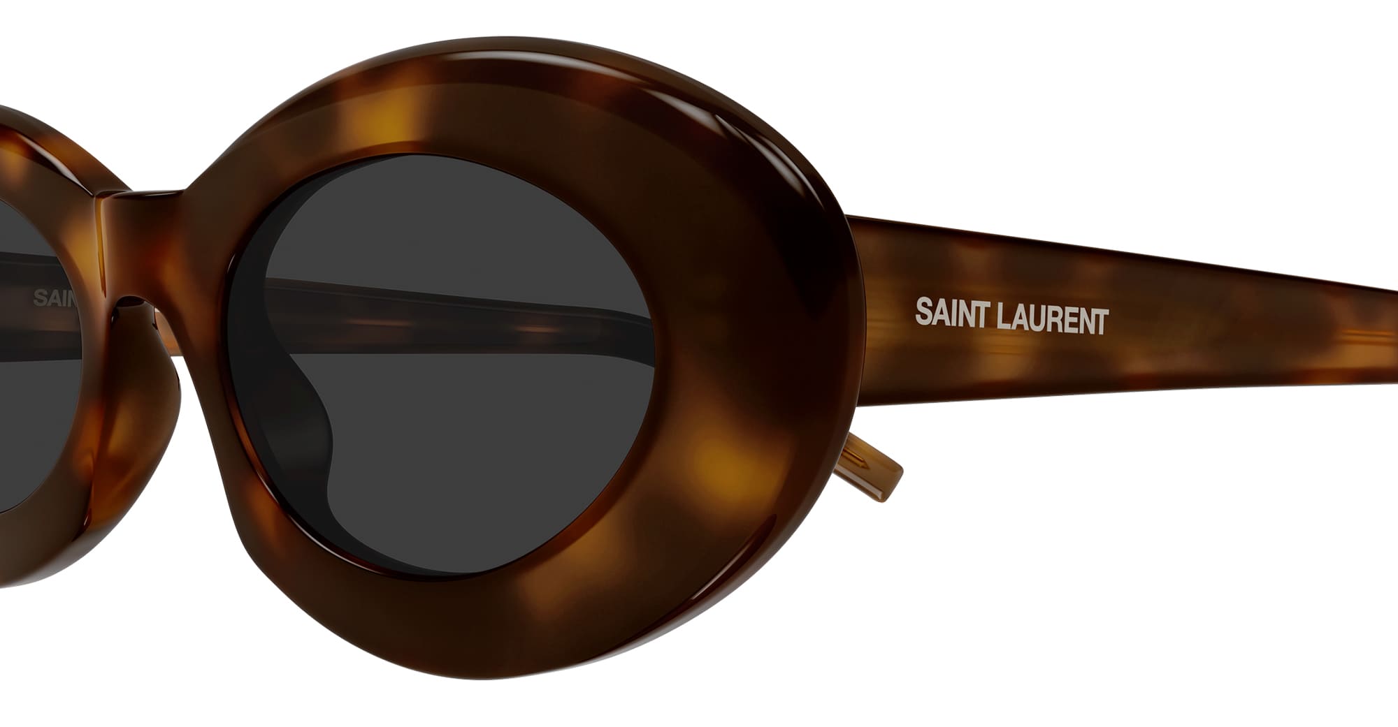 Ottica Mondello Roma - Saint Laurent - SL 594-009 - SL 594-009 - HAVANA - Acetate - shape Oval - Havana - EYEWEAR - SUNGLASSES - Donna,Women - lens Grey - Made In Italy