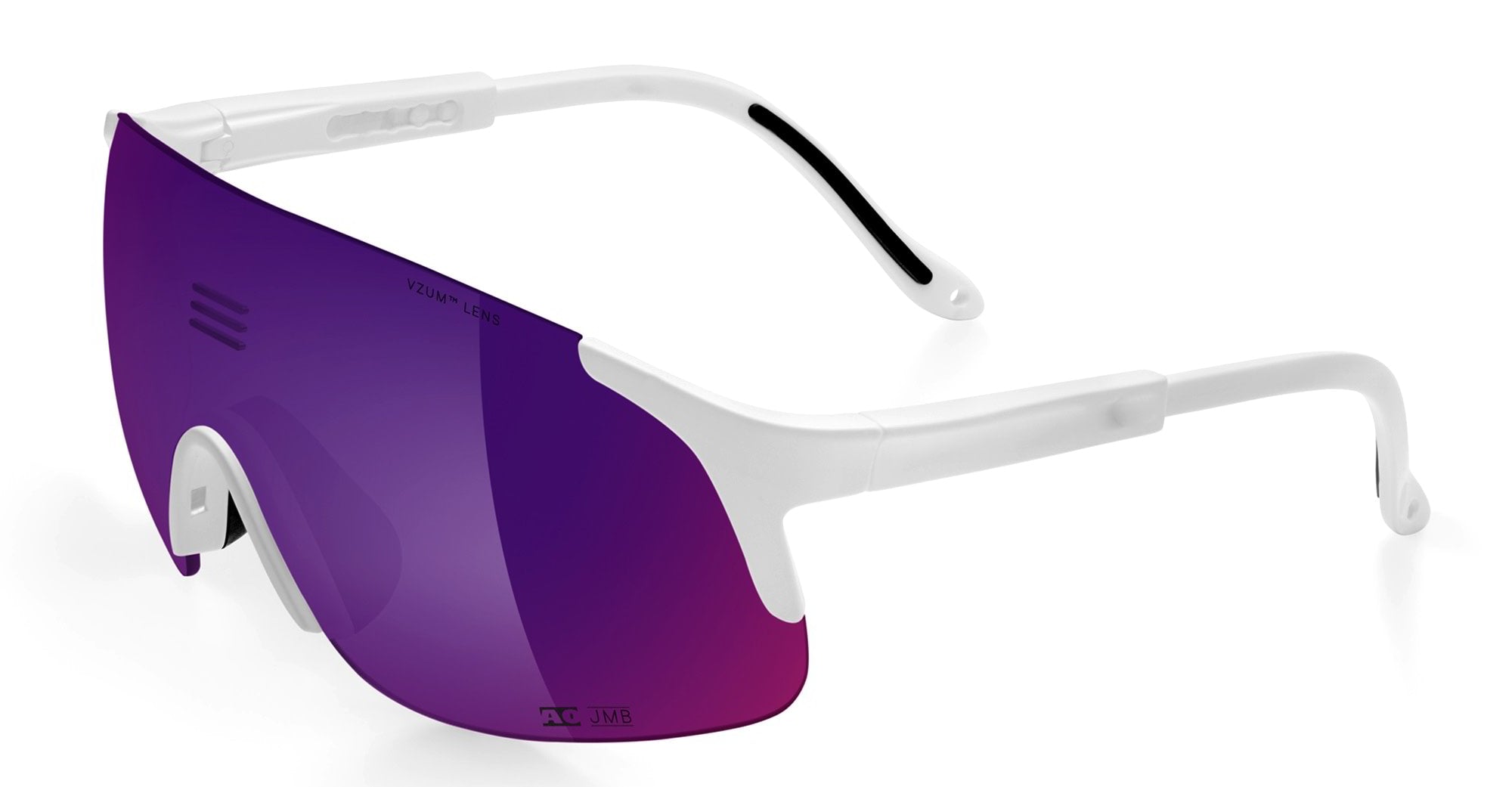 Ottica Mondello Roma - Alba Optics - 8050054516486 - JUMBO - WHITE / VZUM PLASMA - Tr90 - shape Mask - White - EYEWEAR - SUNGLASSES - Unisex,Uomo,Donna,Women,Men - lens purple - Made In Italy