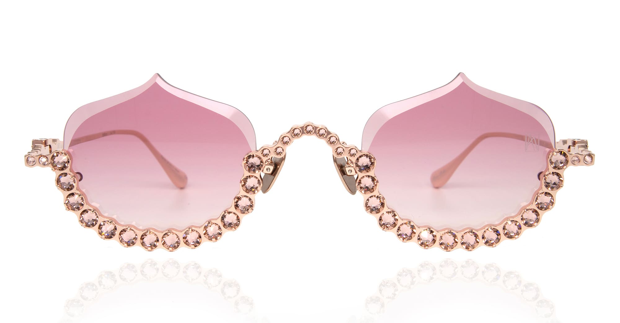 Ottica Mondello Roma - Anna-Karin Karlsson - S232-7703 - CRYSTAL MERINGUE - Rose Gold - Titanium - shape Oval - rose gold - EYEWEAR - SUNGLASSES - Donna,Women - lens Pink - Made In Japan