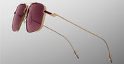 Ottica Mondello Roma - Jacques Marie Mage - JMMJG-22 - JAGGER - CHAMPAGNE - Titanium - shape Aviator - light gold - EYEWEAR - SUNGLASSES - Uomo,Men - lens burgundy - Made In Japan