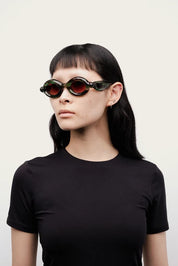 Ottica Mondello Roma - Paloceras - pebble-safari-tortoise-rx - PEBBLE - SAFARI TORTOISE RX - Acetate - shape Oval - green tortoise - EYEWEAR - SUNGLASSES - Unisex,Uomo,Donna,Women,Men - lens Gradient brown - Made In China