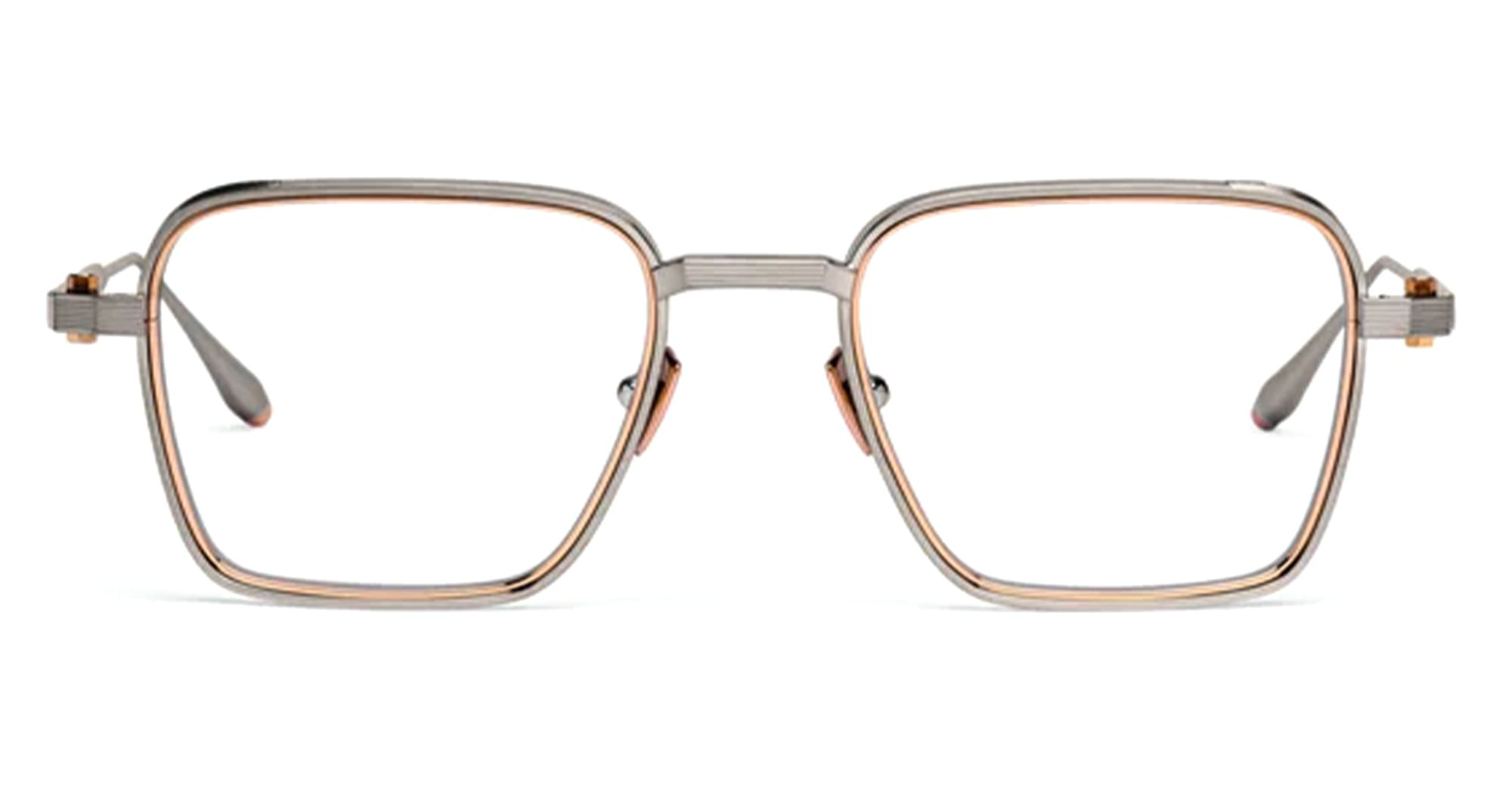 Ottica Mondello Roma - Akoni - AKX-529B-50 - GIANO - BRUSHED BLACK PALLADIUM / 12K GOLD RX - Titanium - shape Squared - Black, gold - EYEWEAR - EYEGLASSES - Unisex,Uomo,Donna,Women,Men - lens Clear - Made In Japan