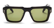 Ottica Mondello Roma - Akoni - AKS-105A-54 - HERCULES -  BLACK CRYSTAL - Acetate - shape Squared - Black - EYEWEAR - SUNGLASSES - Uomo,Men - lens Green - Made In Japan