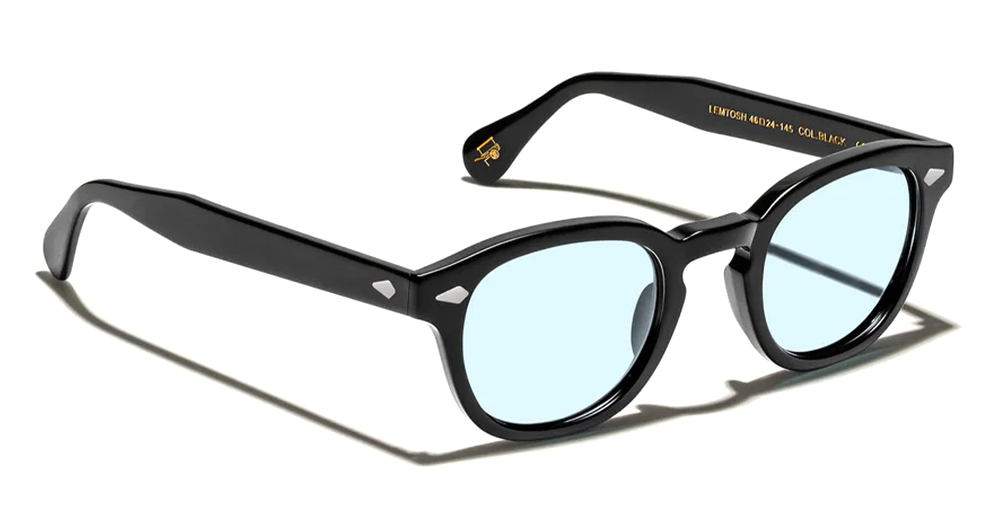 Ottica Mondello Roma - Moscot - OR-LMB2-S49240200-TF - LEMTOSH (49) - BLACK / CUSTOM BELAIR BLUE LENS - Acetate - shape  - Black - EYEWEAR - SUNGLASSES - Unisex,Uomo,Donna,Women,Men - lens  - Made In China
