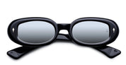 Ottica Mondello Roma - Jacques Marie Mage - JMMBES-K3 - BESSET - BLACK MIRROR - Acetate - shape Oval - Black - EYEWEAR - SUNGLASSES - Donna,Women - lens silver - Made In Japan