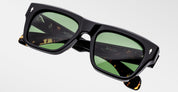 Ottica Mondello Roma - Jacques Marie Mage - JMMCASH-9A - JOHNNY CASH BY JMM: CASH - NOIR 9 - Acetate - shape  - Black - EYEWEAR - SUNGLASSES - Uomo,Men - lens  - Made In Japan
