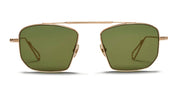 Ottica Mondello Roma - Ahlem - AHL.001039.SUN - New York - Champagne / Khaki Light Lenses Lens - Metal - shape Squared - Gold - EYEWEAR - SUNGLASSES - Unisex,Uomo,Donna,Women,Men - lens Green - Made In France