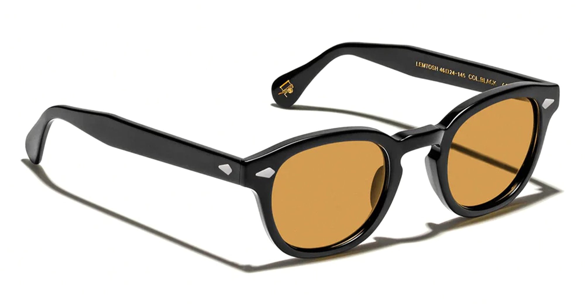 CUSTOM AMBER LENS - Acetate - shape Classic - Black - EYEWEAR - SUNGLASSES - Unisex,Uomo,Donna,Women,Men - lens Brown - Made In China