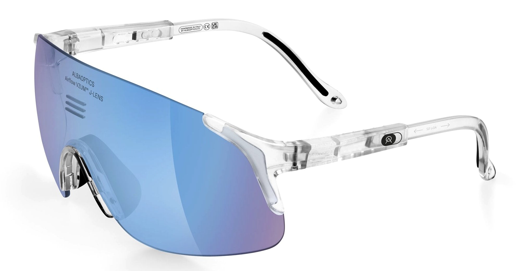 Ottica Mondello Roma - Alba Optics - 8050054516097 - JUMBO - CRYSTAL GLOSSY / VZUM F-LENS FML - Tr90 - shape Mask - Crystal - EYEWEAR - SUNGLASSES - Unisex,Uomo,Donna,Women,Men - lens purple - Made In Italy