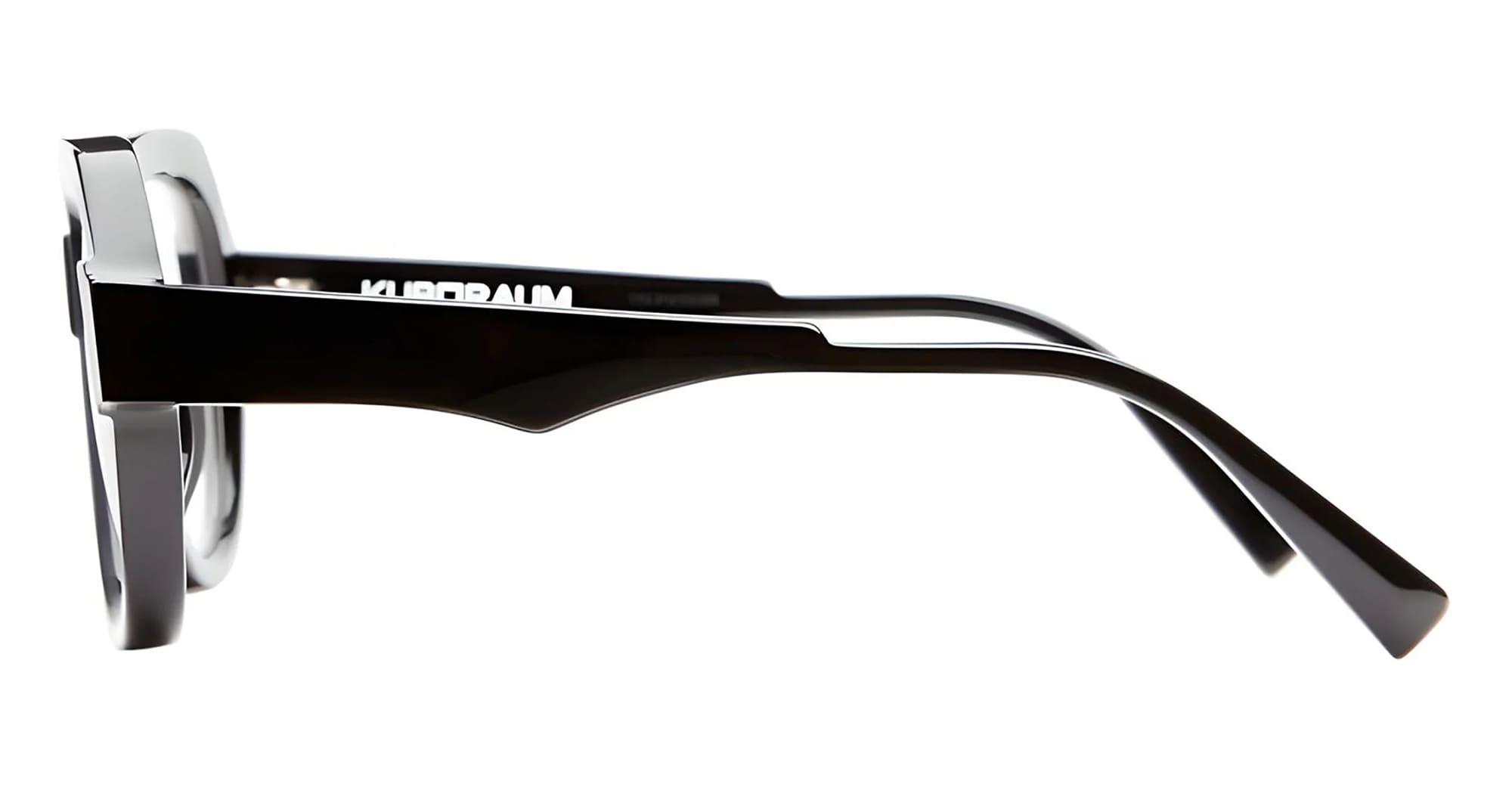 Ottica Mondello Roma - Kuboraum - KROK37BS000000OP - MASK K37 BS - BLACK SHINE RX - Acetate - shape Round - Black - EYEWEAR - EYEGLASSES - Unisex,Uomo,Donna,Women,Men - lens Clear - Made In Italy