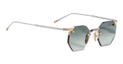Ottica Mondello Roma - Jacques Marie Mage - JMMEO-12S - EL DORADO - ELECTRUM - beta titanium - shape Octagonal - gold, silver - EYEWEAR - SUNGLASSES - Unisex,Uomo,Donna,Women,Men - lens Gradient green - Made In Japan