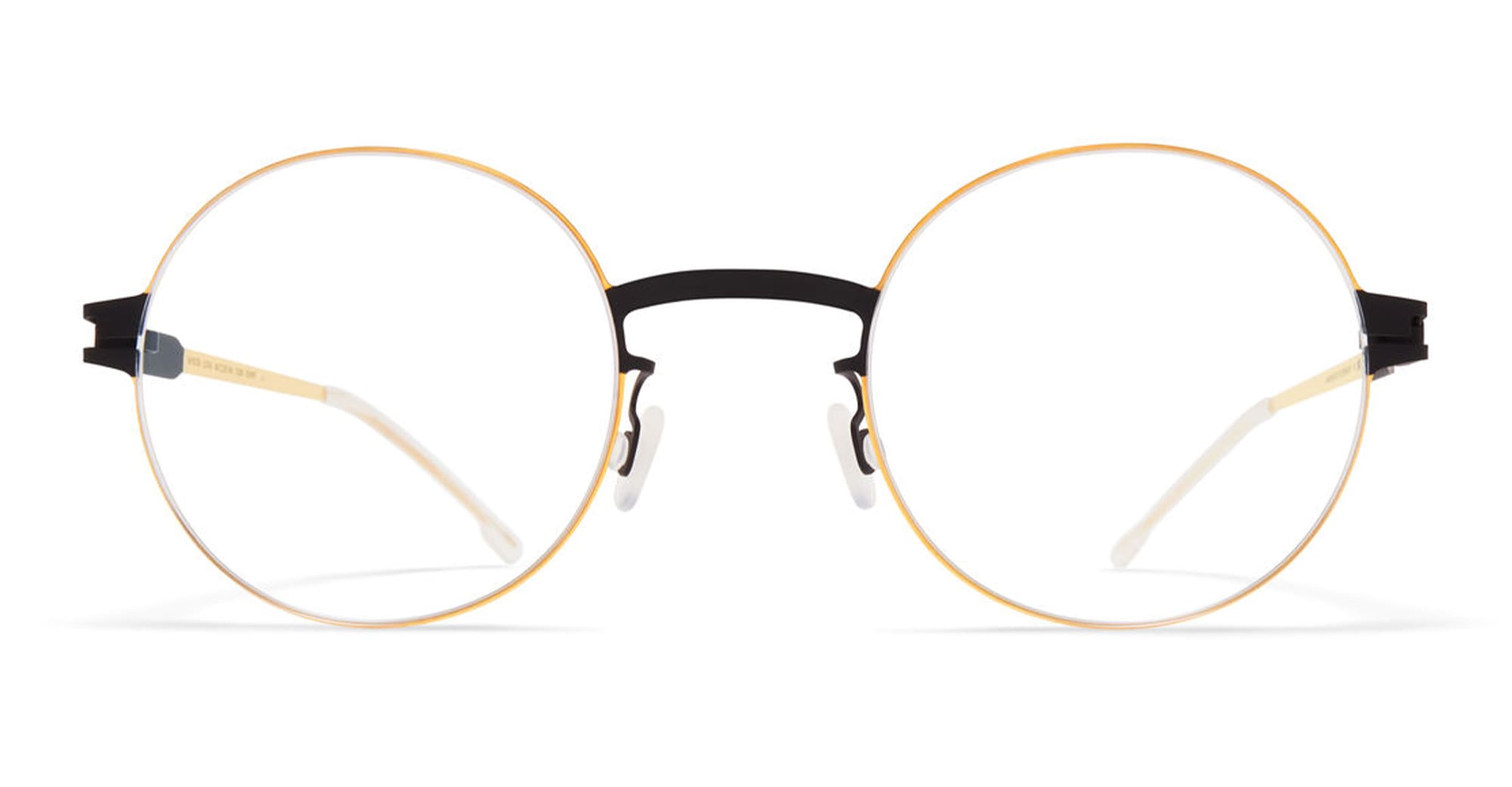  GLOSSY GOLD RX - stainless steel - shape  - Black, gold - EYEWEAR - EYEGLASSES - Unisex,Uomo,Donna,Women,Men - lens  - Made In Germany