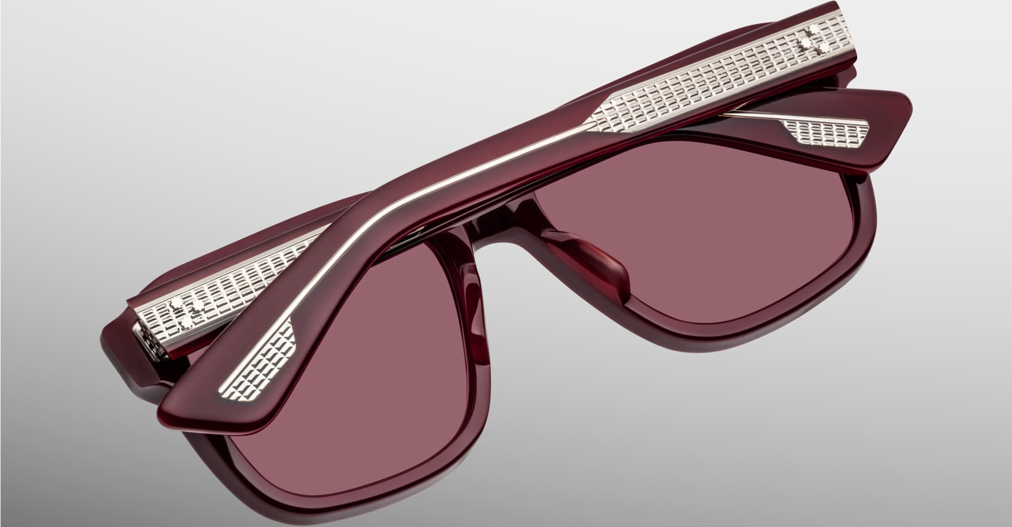 Ottica Mondello Roma - Jacques Marie Mage - JMMYV-R12 - EPOXY II: YVES - CASSIS - Acetate - shape Squared - burgundy - EYEWEAR - SUNGLASSES - Unisex,Uomo,Donna,Women,Men - lens burgundy - Made In Japan