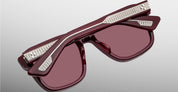 Ottica Mondello Roma - Jacques Marie Mage - JMMYV-R12 - EPOXY II: YVES - CASSIS - Acetate - shape Squared - burgundy - EYEWEAR - SUNGLASSES - Unisex,Uomo,Donna,Women,Men - lens burgundy - Made In Japan