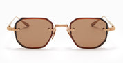 Juno-two - brushed gold / brown crystal