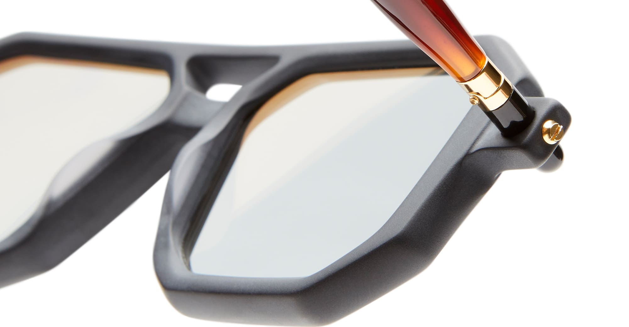 Ottica Mondello Roma - Kuboraum - KRS0P8BMH000002F - MASK P8 - BLACK MATTE / HAVANA - Acetate - shape Navigator - black, havana - EYEWEAR - SUNGLASSES - Unisex,Uomo,Donna,Women,Men - lens Grey - Made In Italy