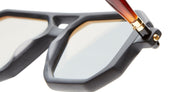 Ottica Mondello Roma - Kuboraum - KRS0P8BMH000002F - MASK P8 - BLACK MATTE / HAVANA - Acetate - shape Navigator - black, havana - EYEWEAR - SUNGLASSES - Unisex,Uomo,Donna,Women,Men - lens Grey - Made In Italy