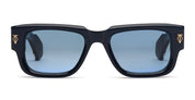 Ottica Mondello Roma - T HENRI - TAAB - TAYCAN - SHOWDOW II - Acetate - shape Squared - Black - EYEWEAR - SUNGLASSES - Unisex,Uomo,Donna,Women,Men - lens Gradient blue - Made In Japan
