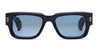 Ottica Mondello Roma - T HENRI - TAAB - TAYCAN - SHOWDOW II - Acetate - shape Squared - Black - EYEWEAR - SUNGLASSES - Unisex,Uomo,Donna,Women,Men - lens Gradient blue - Made In Japan