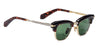 Ottica Mondello Roma - Jacques Marie Mage - JMMTQ-18Q - SARTRE - ETNA - Acetate, titanium - shape Clubmaster - Havana - EYEWEAR - SUNGLASSES - Unisex,Uomo,Donna,Women,Men - lens Green - Made In Japan