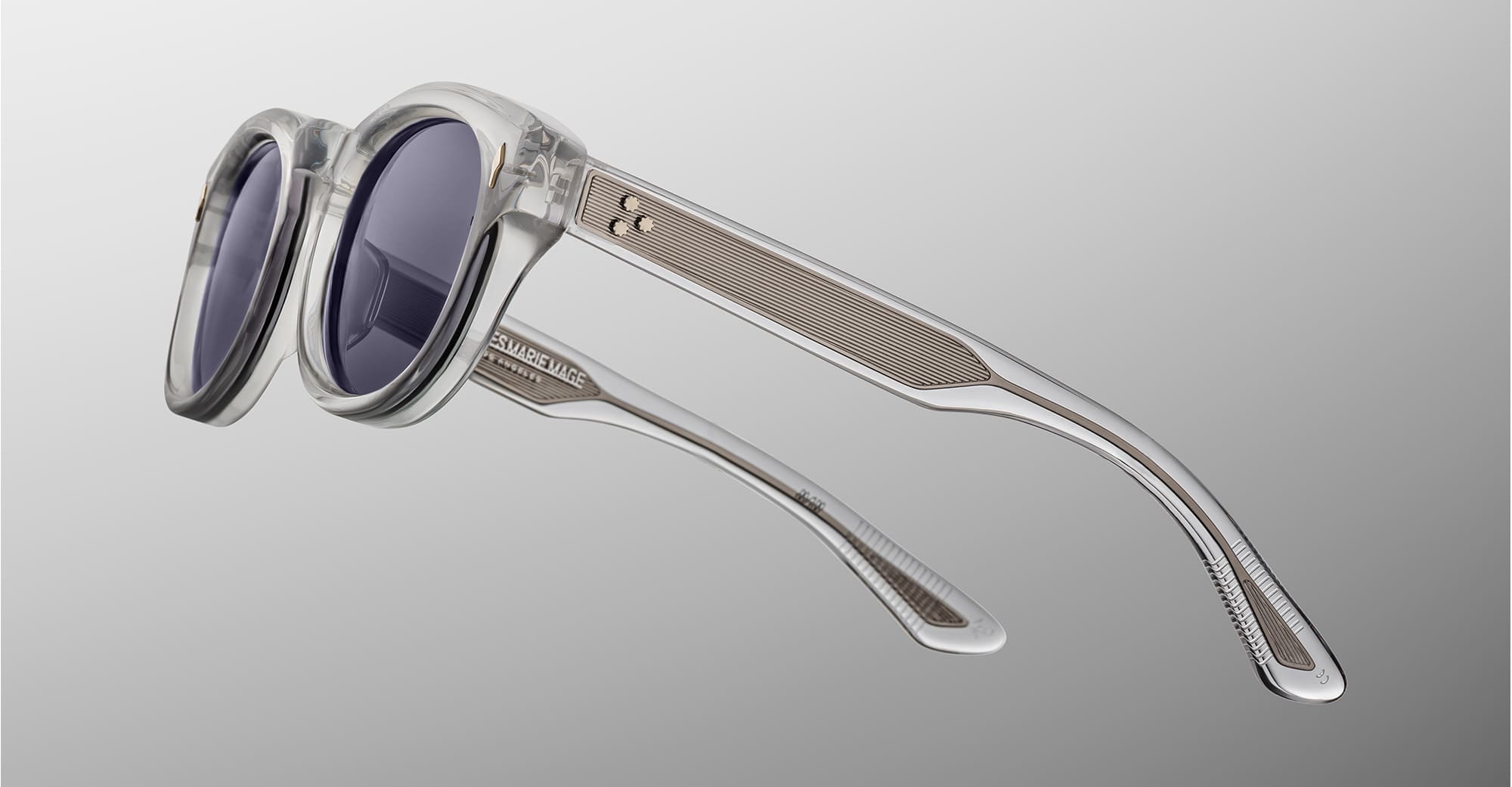Ottica Mondello Roma - Jacques Marie Mage - JMMJH-15Z - DR. DREAM - SULFUR - Acetate - shape Panto - transparent beige - EYEWEAR - SUNGLASSES - Unisex,Uomo,Donna,Women,Men - lens Grey - Made In Japan