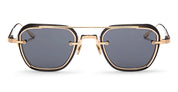Ottica Mondello Roma - Akoni - AKS-537A-49 - JURA - CRYSTAL BLACK - titanium, acetate - shape Squared - Black, gold - EYEWEAR - SUNGLASSES - Unisex,Uomo,Donna,Women,Men - lens Grey - Made In Japan
