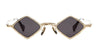 Ottica Mondello Roma - Kuboraum - KRSZ14GL0000002Y - MASK Z14 - GOLD / GREY LENS - metal, acetate - shape Diamond - Gold - EYEWEAR - SUNGLASSES - Unisex,Uomo,Donna,Women,Men - lens Grey - Made In Italy