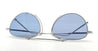 Ottica Mondello Roma - Matsuda - M3130.SG.PW.53 - M3130 - PALLADIUM WHITE - Titanium - shape Round - Silver - EYEWEAR - SUNGLASSES - Uomo,Men - lens Blue - Made In Japan