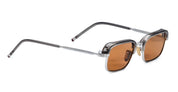 Ottica Mondello Roma - Jacques Marie Mage - JMMCM-4E - COMANCHE - TEMPEST - Titanium - shape Rectangular - Silver - EYEWEAR - SUNGLASSES - Unisex,Uomo,Donna,Women,Men - lens orange - Made In Japan