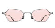 Ottica Mondello Roma - Matsuda - M3138.SG.BS.49 - M3138 - BRUSHED SILVER - Titanium - shape Hexagonal - Silver - EYEWEAR - SUNGLASSES - Unisex,Uomo,Donna,Women,Men - lens Pink - Made In Japan