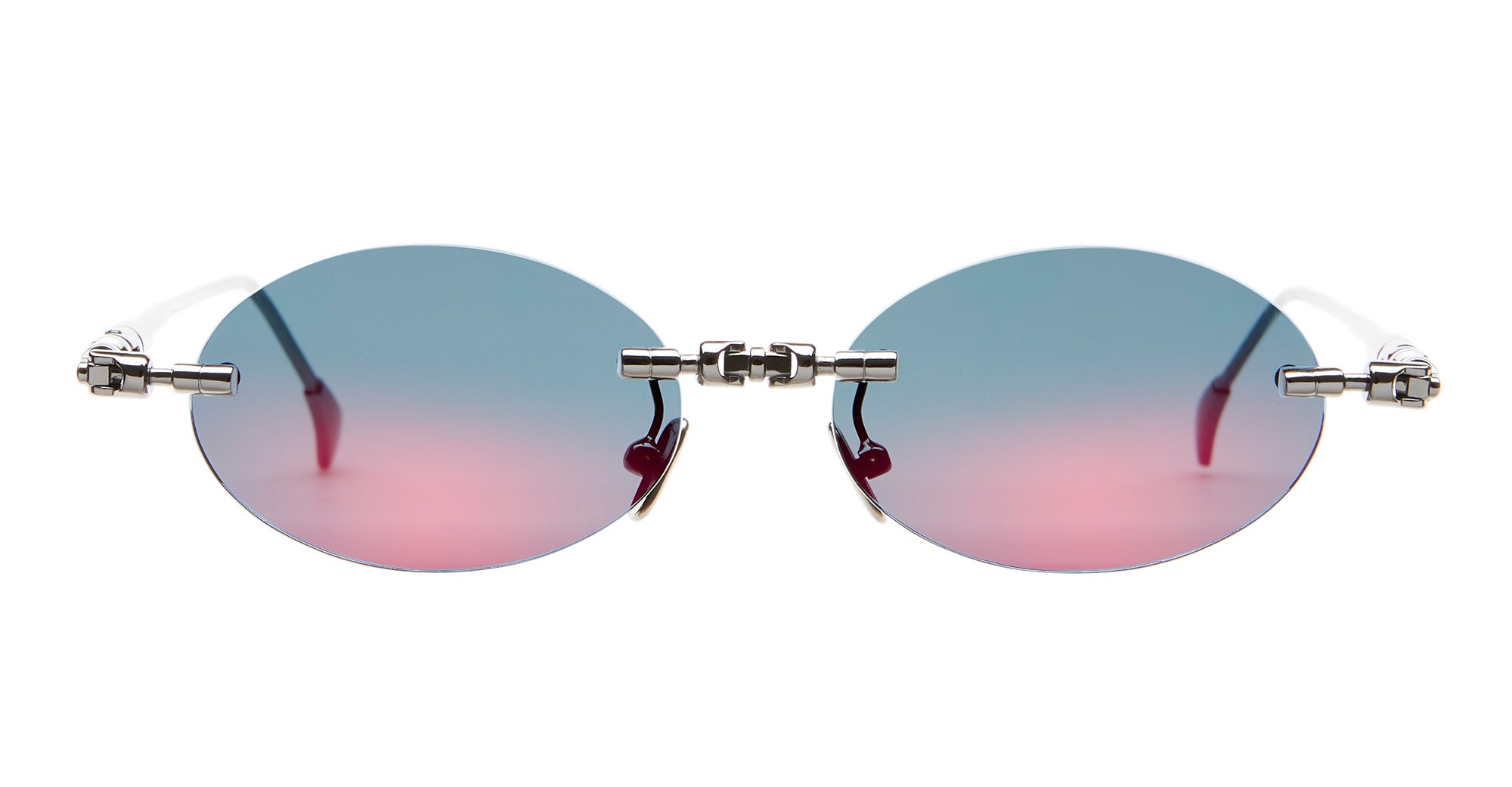Ottica Mondello Roma - Kuboraum - KRSH62GM0000004R - MASK H62 - GUNMETAL - Metal - shape Oval - grey - EYEWEAR - SUNGLASSES - Unisex,Uomo,Donna,Women,Men - lens violet - Made In Italy