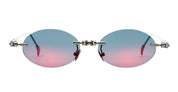 Ottica Mondello Roma - Kuboraum - KRSH62GM0000004R - MASK H62 - GUNMETAL - Metal - shape Oval - grey - EYEWEAR - SUNGLASSES - Unisex,Uomo,Donna,Women,Men - lens violet - Made In Italy