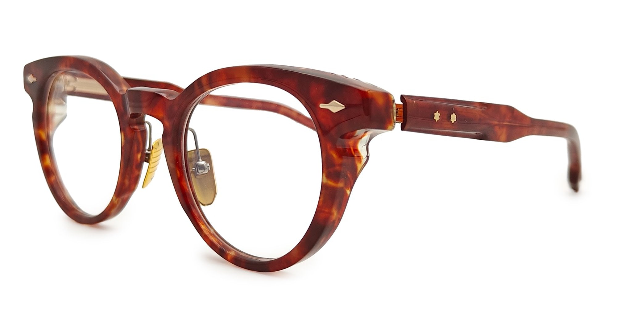 Ottica Mondello Roma - Jacques Marie Mage - JMMAARXAF-7U - ARP - BRECCIA RX - Acetate - shape Round - brown - EYEWEAR - EYEGLASSES - Uomo,Men - lens Clear - Made In Japan