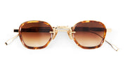 Ottica Mondello Roma - Sato - Rigel-LG-T-1 - RIGEL - LUNAR GOLD / TORTOISE - Acetate, titanium - shape Squared - gold, tortoise - EYEWEAR - SUNGLASSES - Unisex,Uomo,Donna,Women,Men - lens Gradient brown - Made In Japan