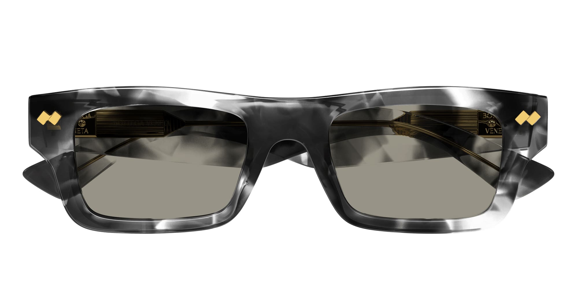 Ottica Mondello Roma - Bottega Veneta - BV1351S-002 - BV1351S-002 - GREY HAVANA - Acetate - shape Squared - Havana - EYEWEAR - SUNGLASSES - Unisex,Uomo,Donna,Women,Men - lens Gradient grey - Made In Japan
