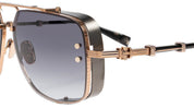 Ottica Mondello Roma - Balmain - BPS-181B-62 - LEGEND - ROSE GOLD - CRYSTAL BLACK HAVANA - Titanium - shape Navigator - gold, black - EYEWEAR - SUNGLASSES - Unisex,Uomo,Donna,Women,Men - lens dark grey - Made In Japan