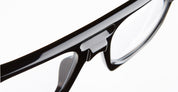 Ottica Mondello Roma - Kuboraum - KROK33BS000000OP - MASK K33 - BLACK SHINE RX - Acetate - shape Navigator - Black - EYEWEAR - EYEGLASSES - Unisex,Uomo,Donna,Women,Men - lens Clear - Made In Italy