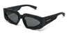 Ottica Mondello Roma - Balmain - BPS-179A-56 - B-SPIRIT - RUBBERIZED BLACK / 18K GOLD - Injected Nylon - shape Rectangular - Black - EYEWEAR - SUNGLASSES - Donna,Women - lens Grey - Made In Italy