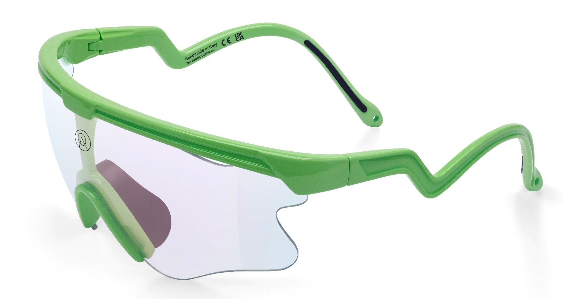 Ottica Mondello Roma - Alba Optics - 8050054518442 - DELTA LEI - PISTACHIO / VZUM F-LENS FIRE - Tr90 - shape Mask - green - EYEWEAR - SUNGLASSES - Unisex,Uomo,Donna,Women,Men - lens red - Made In Italy