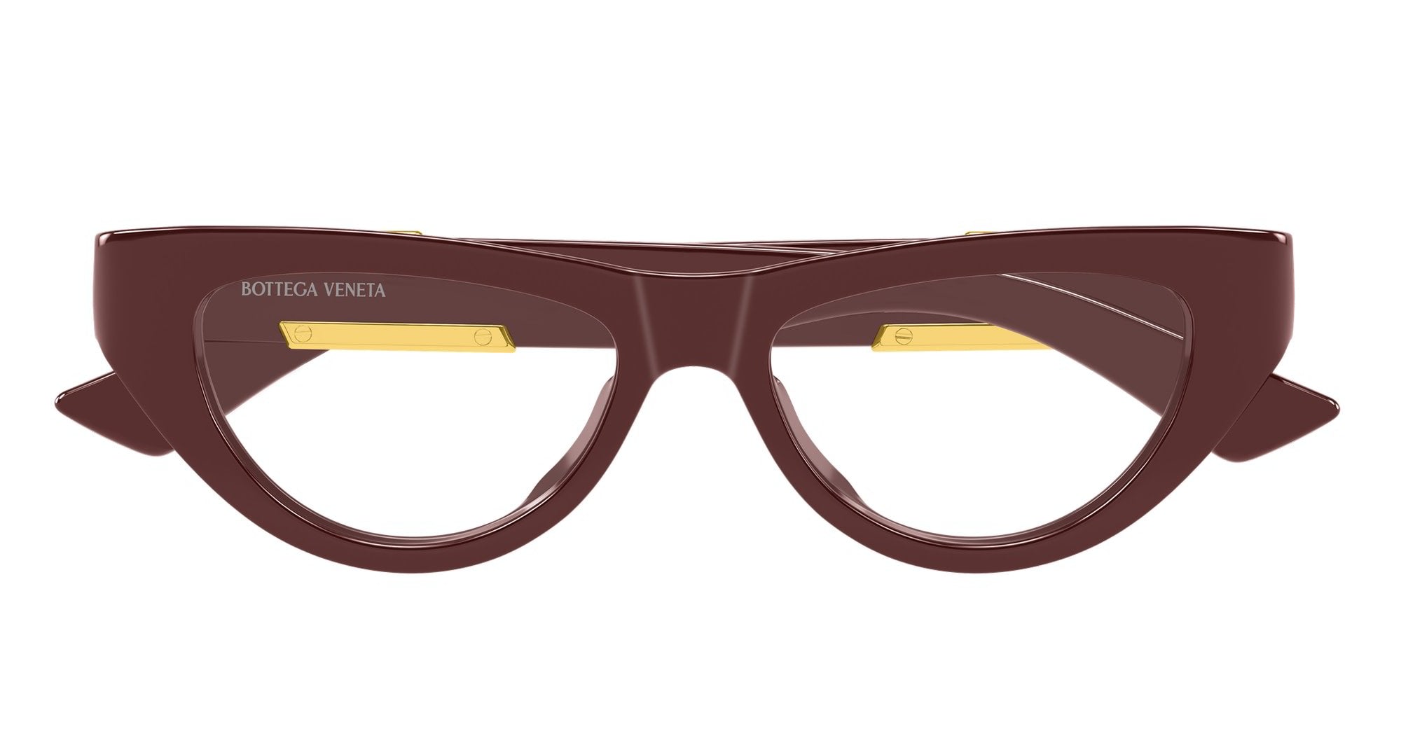 Ottica Mondello Roma - Bottega Veneta - BV1454O-004 - BV1454O-004 - BURGUNDY RX - nylon - shape Cat-eye - burgundy - EYEWEAR - EYEGLASSES - Donna,Women - lens Clear - Made In Japan
