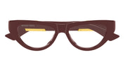 Ottica Mondello Roma - Bottega Veneta - BV1454O-004 - BV1454O-004 - BURGUNDY RX - nylon - shape Cat-eye - burgundy - EYEWEAR - EYEGLASSES - Donna,Women - lens Clear - Made In Japan