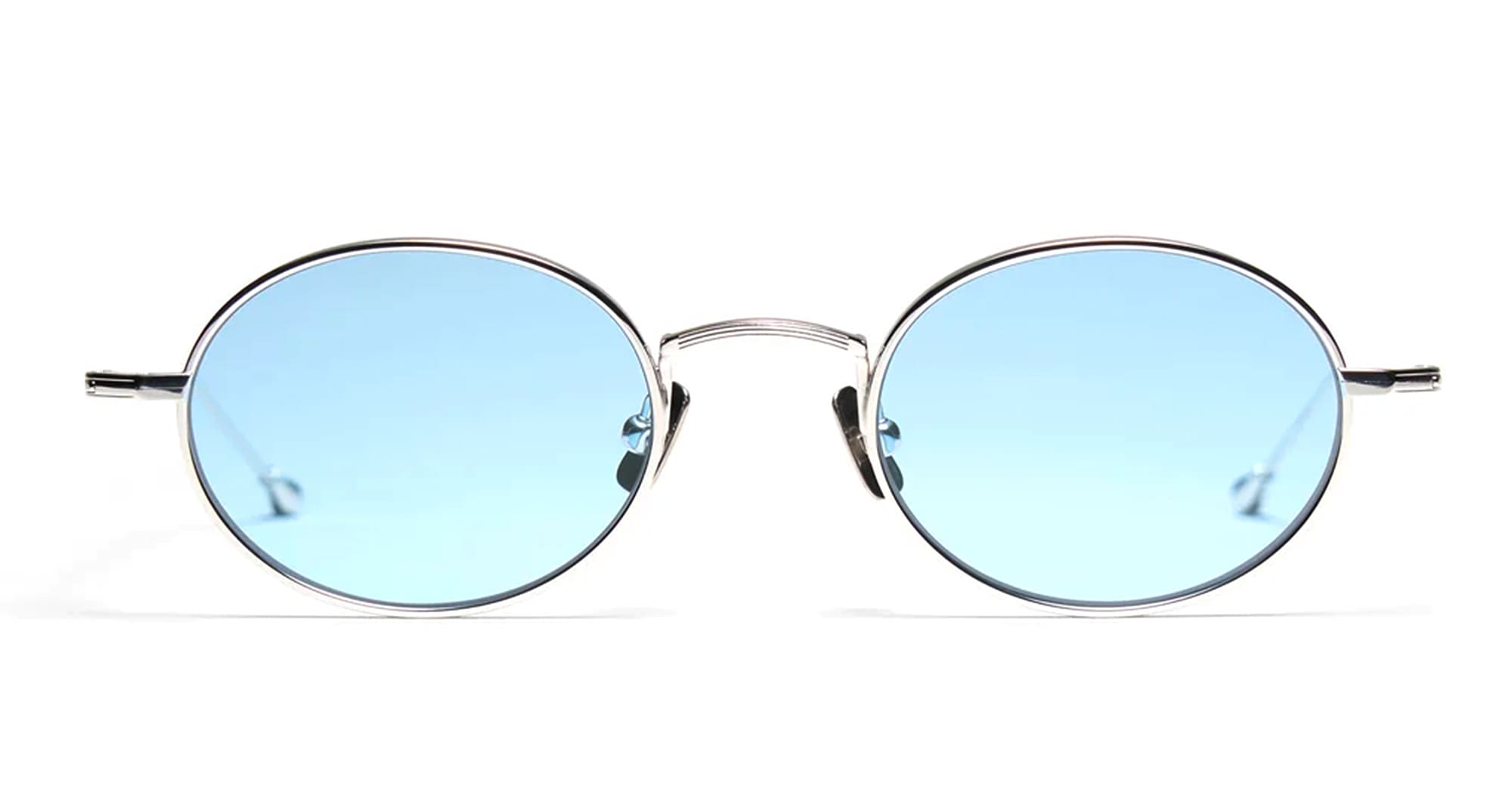 Ottica Mondello Roma - Peter and May - TT14SBB - TT14 MON REVE - SILVER / BEIN BLUE - Titanium - shape Oval - Silver - EYEWEAR - SUNGLASSES - Unisex,Uomo,Donna,Women,Men - lens Blue - Made In Japan