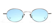 Ottica Mondello Roma - Peter and May - TT14SBB - TT14 MON REVE - SILVER / BEIN BLUE - Titanium - shape Oval - Silver - EYEWEAR - SUNGLASSES - Unisex,Uomo,Donna,Women,Men - lens Blue - Made In Japan