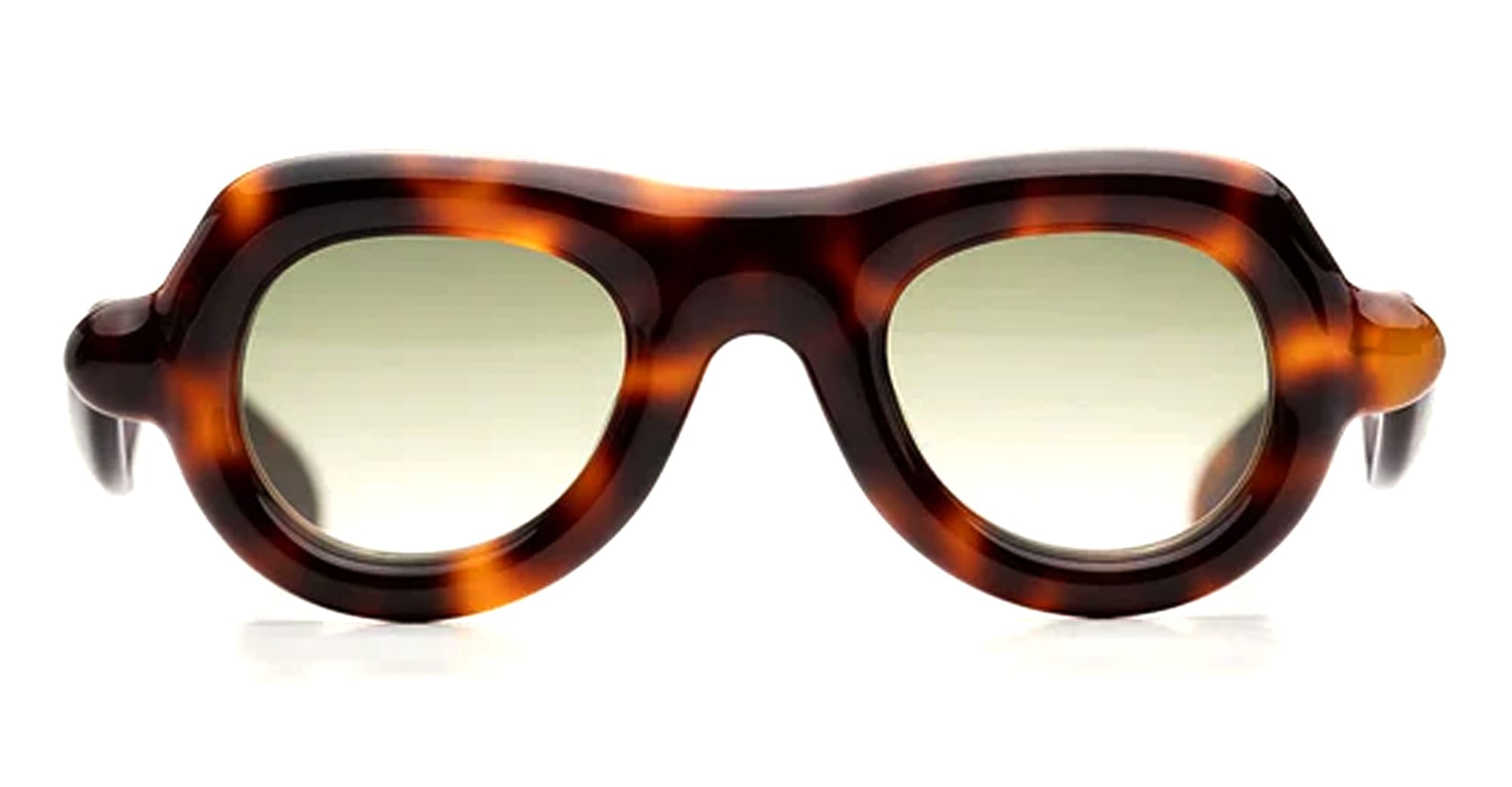 Ottica Mondello Roma - Paloceras - pebble-havana-gold-vx - PEBBLE - HAVANA GOLD VX - Acetate - shape Pilot - Tortoise - EYEWEAR - SUNGLASSES - Unisex,Uomo,Donna,Women,Men - lens Gradient green - Made In China