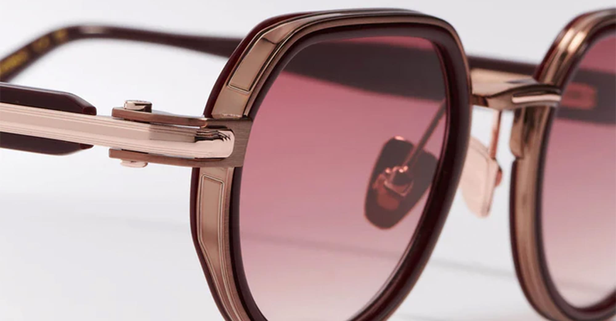 Ottica Mondello Roma - John Dalia - ANYA-C460 - ANYA - C460 BRUSHED COPPER / GOLD - Metal - shape Round - Gold - EYEWEAR - SUNGLASSES - Unisex,Uomo,Donna,Women,Men - lens burgundy - Made In France