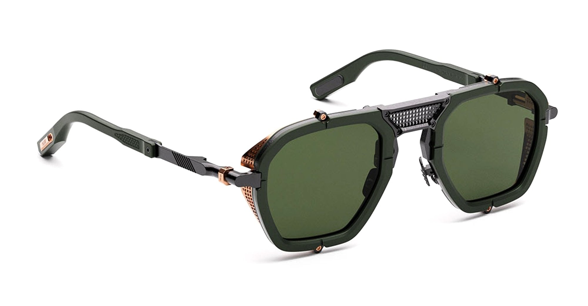 Ottica Mondello Roma - Movitra - NOMAD 02 C1 - NOMAD 02 C1 - SOLID ARMY GREEN / GREEN LENS - Acetate, metal - shape Navigator - green, grey - EYEWEAR - SUNGLASSES - Unisex,Uomo,Donna,Women,Men - lens Green - Made In Italy
