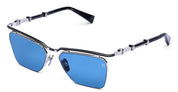 Ottica Mondello Roma - Balmain - BPS-190B-57 - TRIOMPHE II - SILVER / BLACK HAVANA - Acetate, titanium - shape Cat-eye - silver, black tortoise - EYEWEAR - SUNGLASSES - Unisex,Uomo,Donna,Women,Men - lens Blue - Made In Japan