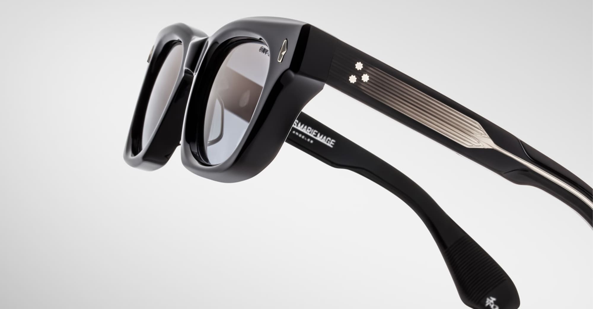Ottica Mondello Roma - Jacques Marie Mage - JMMDE-10Y1 - DECADE COLLECTION: DEALAN - DECADE - Acetate - shape Squared - Black - EYEWEAR - SUNGLASSES - Uomo,Men - lens Gradient grey - Made In Japan