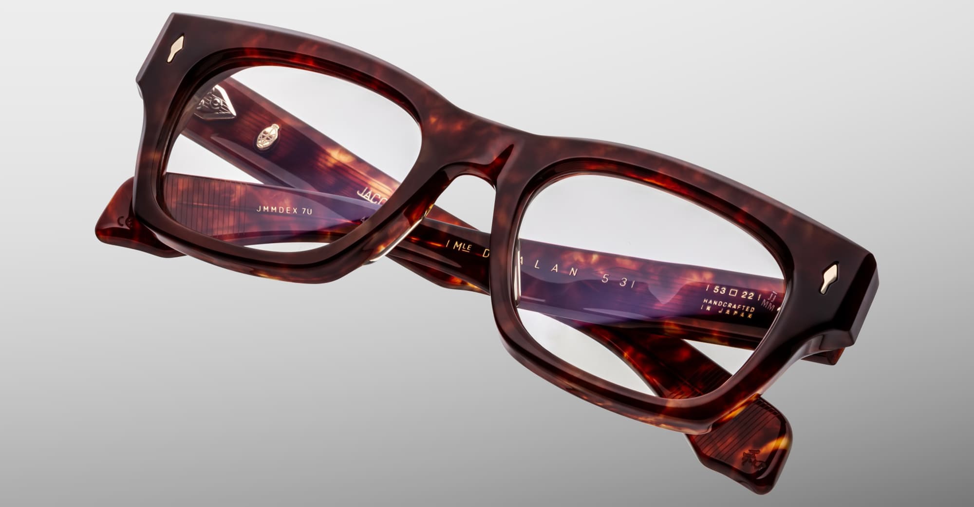 Ottica Mondello Roma - Jacques Marie Mage - JMMDEXRX-7U - DEALAN 53 - BRECCIA RX - Acetate - shape Squared - Havana - EYEWEAR - EYEGLASSES - Unisex,Uomo,Donna,Women,Men - lens Clear - Made In Japan
