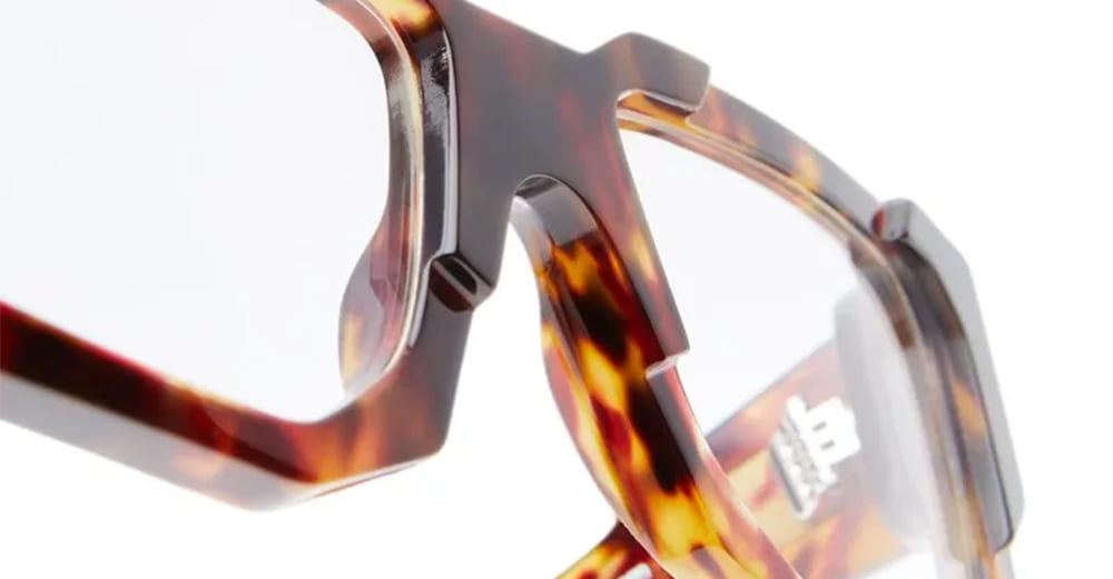 Ottica Mondello Roma - Kuboraum - KROK61FLT00000OP - MASK K61 FLT- FLAMED TORTOISE RX  - Acetate - shape Rectangular - Tortoise - EYEWEAR - EYEGLASSES - Unisex,Uomo,Donna,Women,Men - lens Clear - Made In Italy